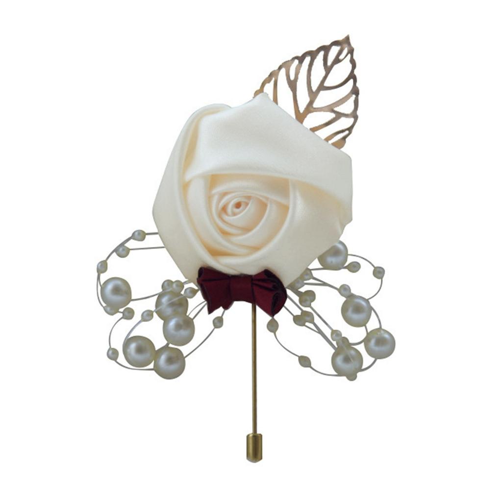 Ceremony Ball Corsage Brooch Wedding Bride and Groom Simulation Flower Corsage