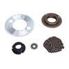 25H 82 Links Chain 25H 10mm Hole 11T Sprocket 55T4 Hole Sprocket Flywheel Adapter Set for
