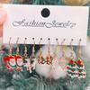 Xiaomi 30PCS Cute Christmas Cartoon Earrings, Christmas Atmosphere Earrings, Alloy Dropped Glazed Material Earring Set