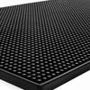 Heat Insulation Drain Pad PVC Black Thick Heat and Cold Resistant Draining Placemat for Kitchen Home 2PCS