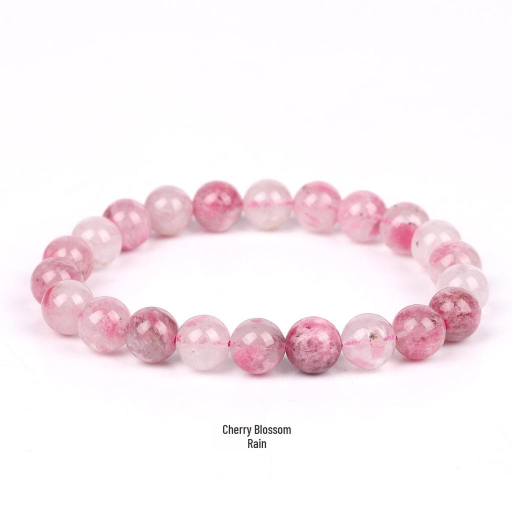 She Yao Natürlicher Kristallachat Tigerauge Armband - Modeschmuck mit einzelnen runden Perlen
