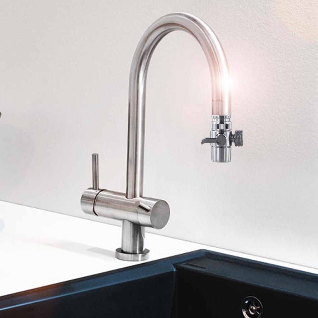 Kitchen Bathroom Sink Faucets Diverter Valve Connection Faucet Three-way Splitter One-in-two-out Joint Water Pipe Fittings Thick