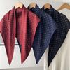 Korean simple high-end polka dot printing large triangular towel women's spring summer fashion versatile bag headscarf multi-purpose fart curtain