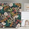 Southwest Cactus Shower Curtain - Tropical Succulent Desert Style 72x72 Inch, Wooden Board Bathroom Decor, Waterproof Polyester