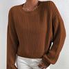 Loose Sexy Sweater Fashion Women Casual Sweater Autumn And Winter O-neck Long-sleeve Pullover Short Tops Elegant Shirt 28481