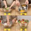 Stainless Steel Mixing Bowl with Lid & Non-slip Silicone Base 