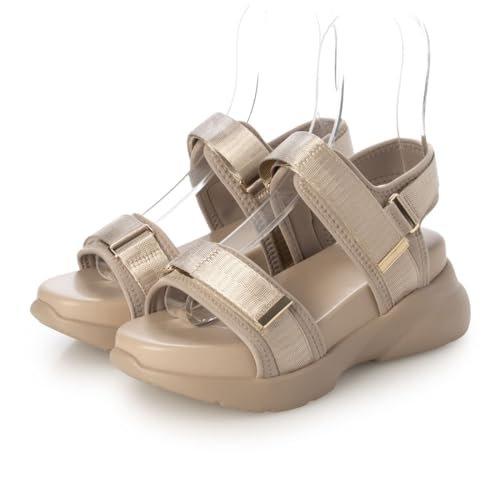EVOL Ultra Lightweight Platform Sports Sandals with Gold Buckle Accents and Soft Cushioning
