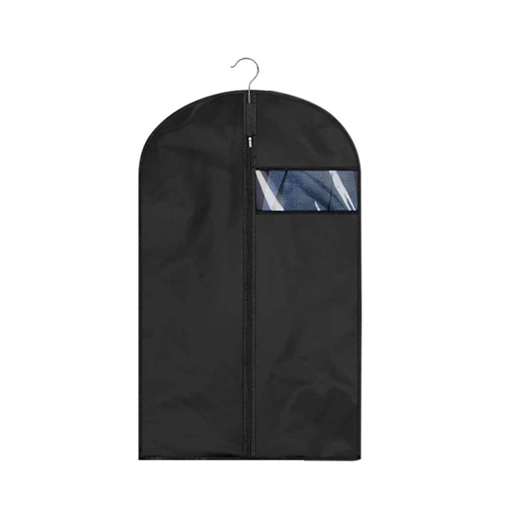 

Clothes Dustproof Dust Covers Waterproof Clothing Cover Coat Suit Dress Protector Storage Bag Garment Bags Closet Organizer 100x60cm чорний