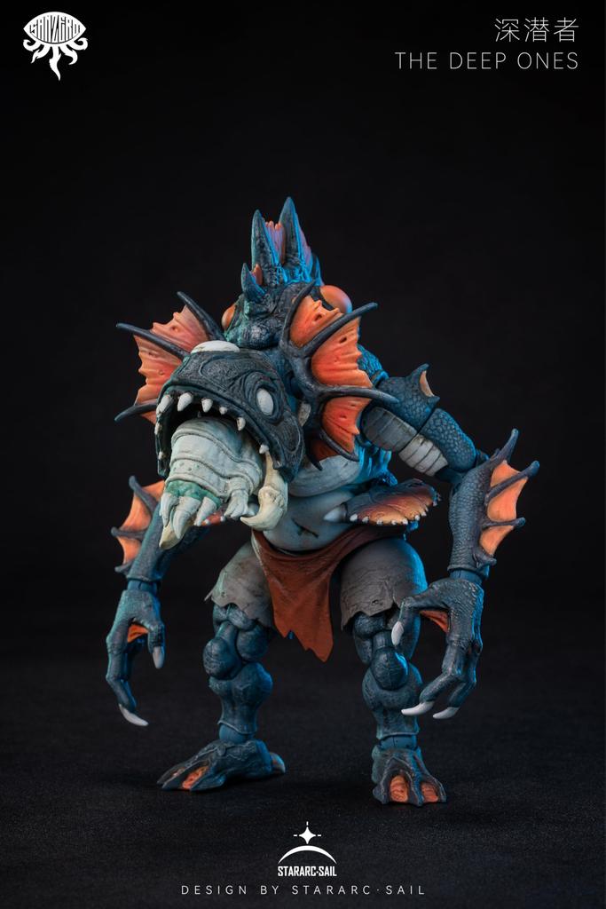 STARARC TOYS SAN ZERO Series THE DEEP ONES and POM Painted Movable Figure [Orange] PVC, ABS,