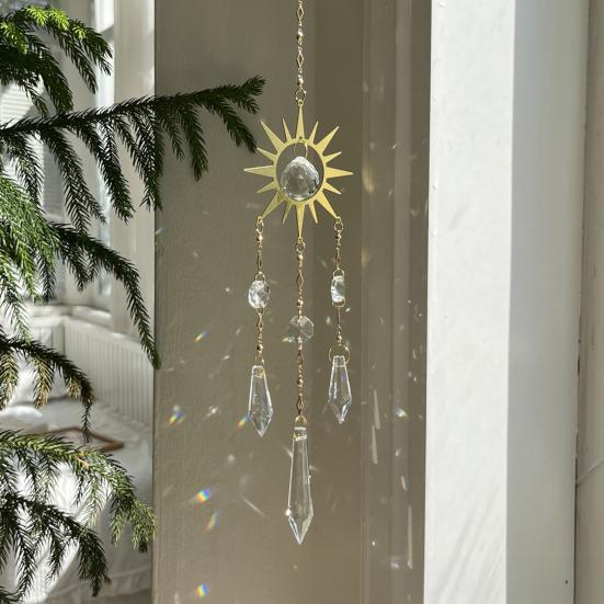 Large Sun Crystal Sun Chime Prism Catcher Wind Sun