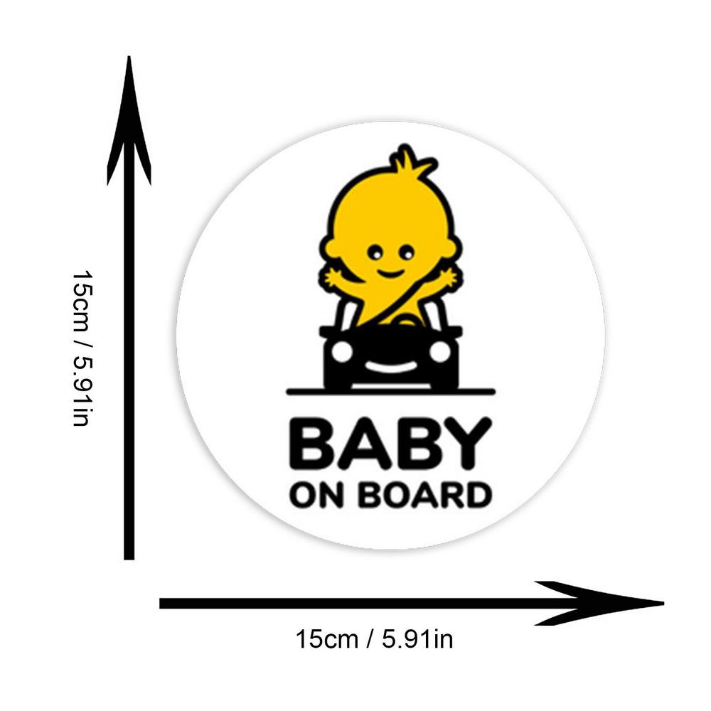 Baby On Board Sticker 13.4X15cm Warning Safety Stickers Baby In Car Sticker Car Window Cling Reusable Waterproof Baby On Board