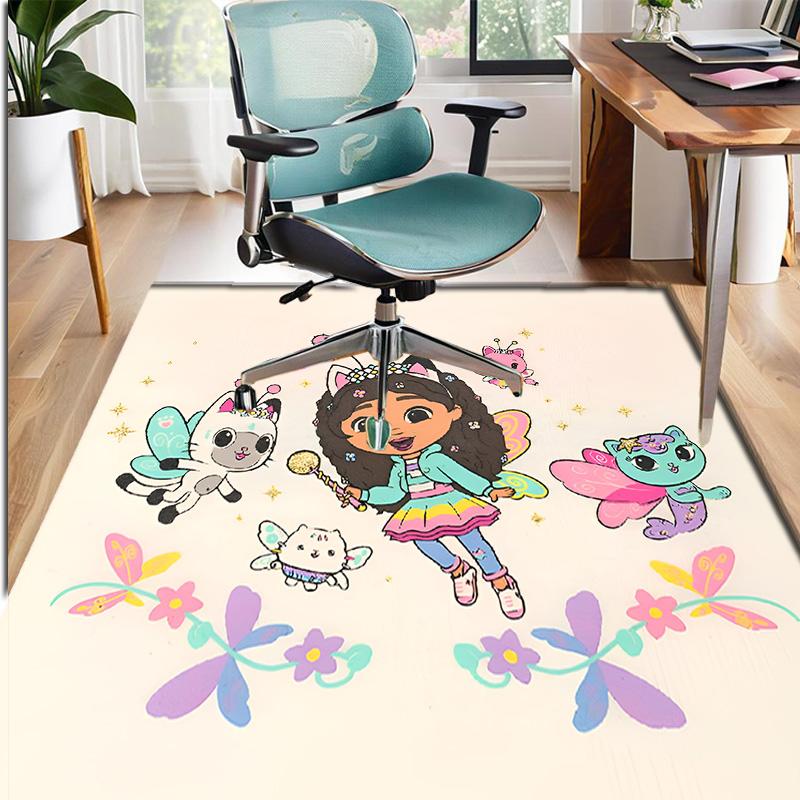 Gabby's Puppenhaus Muster Teppich, Innen-/Außenmatte, für Picknick, Spielzimmer, Schlafzimmer, Büro, Wohnzimmer, Heimdeko Teppich, Geburtstagsgeschenk