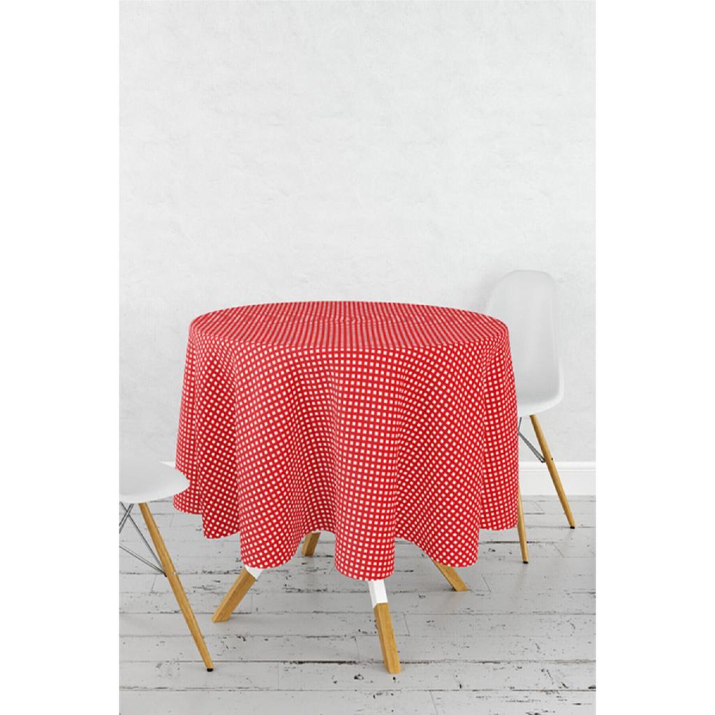 Kulatý ubrus Gingham