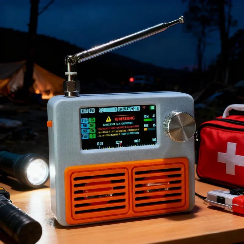 Vollbandradio Si4732 1,9 Zoll IPS Farbdisplay Tragbar Vollfrequenz Stereo Netzwerkradio mit Internet & Flugfunkband