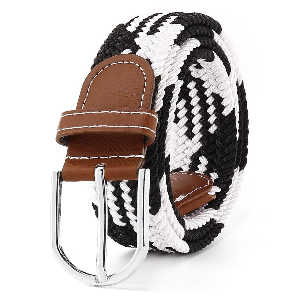 New Elastic Braided Cotton Belt with Alloy Pin Buckle - Versatile for Children's Wear