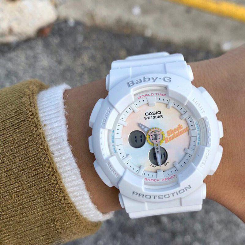 CASIO Women's BABY-G White Watch BA-120T BA-120T