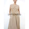 Spring and Summer New Women's Clothing French Press Ornament Minimalist Elastic Hem Round Neck Sleeveless Vest 8351025