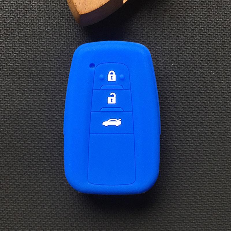 Silicone Car Key Cover Case For Toyota Corolla Rav4 Camry 70 CHR Prado 150 Highlander Key Holder Accessories Fob 2019 2020 2021