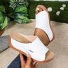Women's Platform Slippers New Summer Simple Fashion Fish Mouth Wedge Slippers in Stock