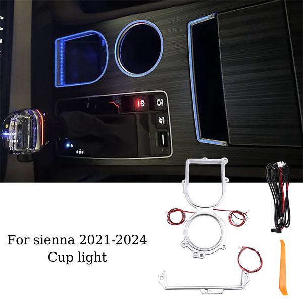 21-24 Toyota Sienna Granvia Center Console Ice Blue Interior Light Mod Kit None