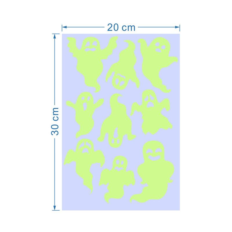 Funny Bat Fluorescence Wall Decal Cartoon PVC Halloween Luminous Stickers Waterproof Cute Night Glow Bat Decal Cartoon