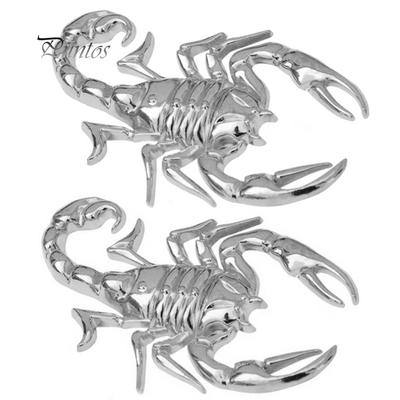Autoleben qualitative 1 Stück 3D lustige coole Metallbeschichtung Skorpion Körper Aufkleber Abzeichen Aufkleber
