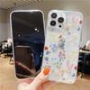 Luksusowy kwiat brokatowy przezroczysty pokrowiec na iPhone'a 13 11 12 Pro Max Xs Mini Xr X 8 7 Plus Se Moda liście kwiatowy motyl tylna okładka