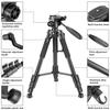 Neewer SAB234 Portable Aluminum Alloy 142cm with Rotating 4kg Weight Black Tripod, Head, Capacity,