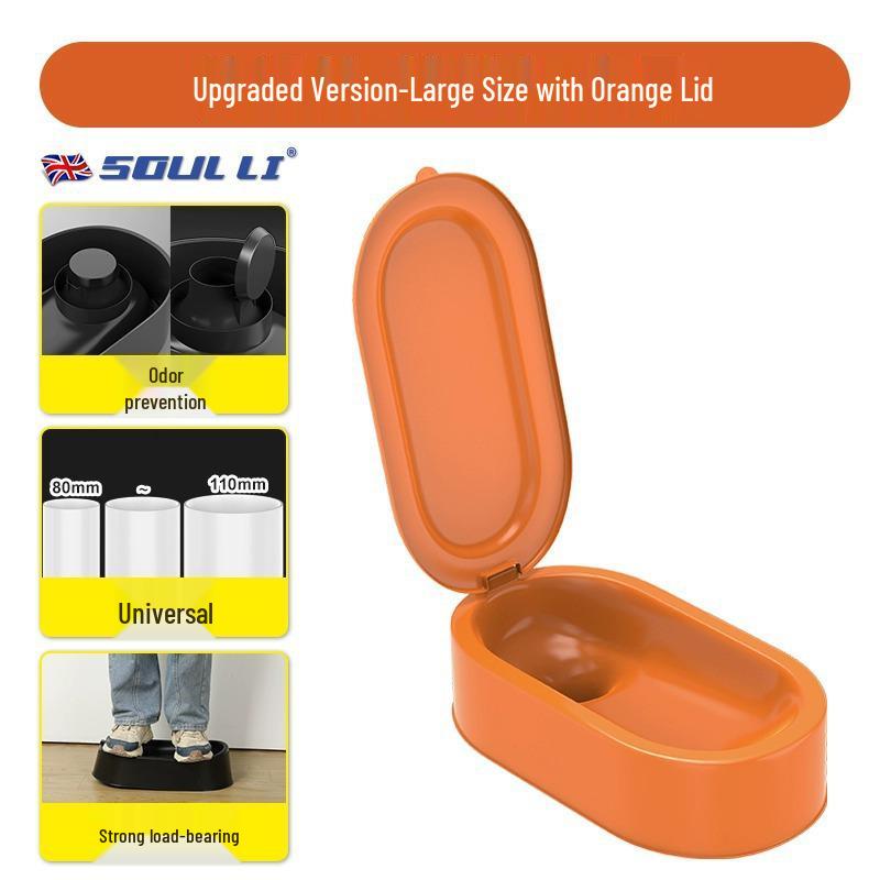 Jednorázový jednoduchý záchod: Přenosné klekátko pro renovaci nebo staveniště s plastovým sedátkem a umyvadlem.