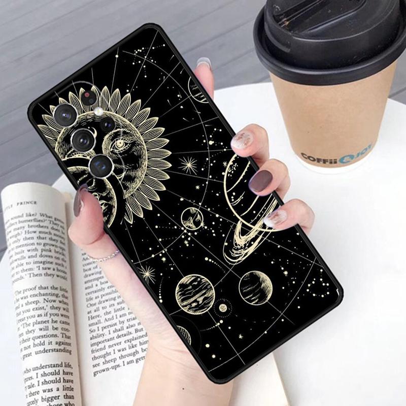Sun Moon Face phone case Cover For Samsung Galaxy S24 S25 Ultra S21 S22 Ultra S10E Note 10 Plus Note 20 FE S23