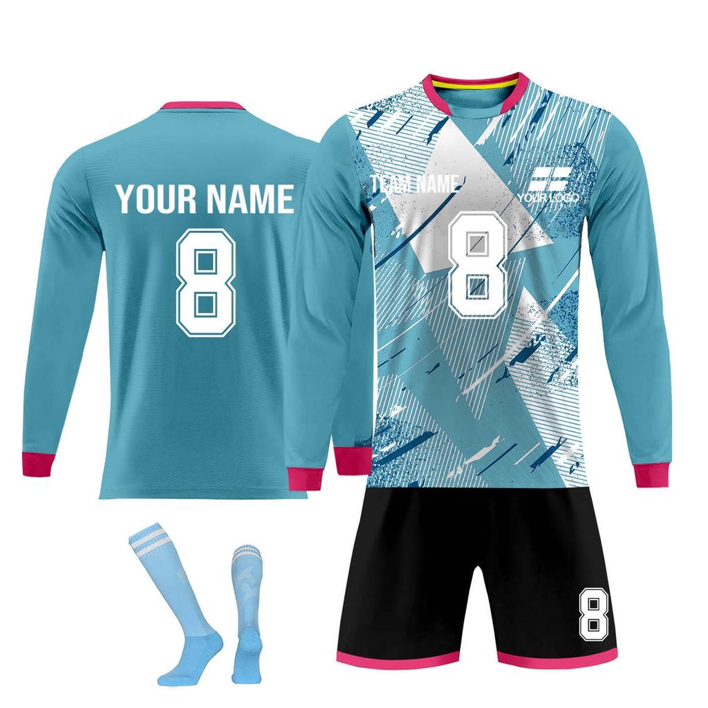 პერსონალიზებული მაისურების ნაკრები მამაკაცის გოგონები სახელწოდებით ფეხბურთის მაისურები ბიჭებისთვის სავარჯიშო კოსტუმი