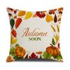 Harvest Series Cushion Cover Yellow Autumn Pumpkin Maple Leaf Pillow Cushion Cover Home Cushion Cover