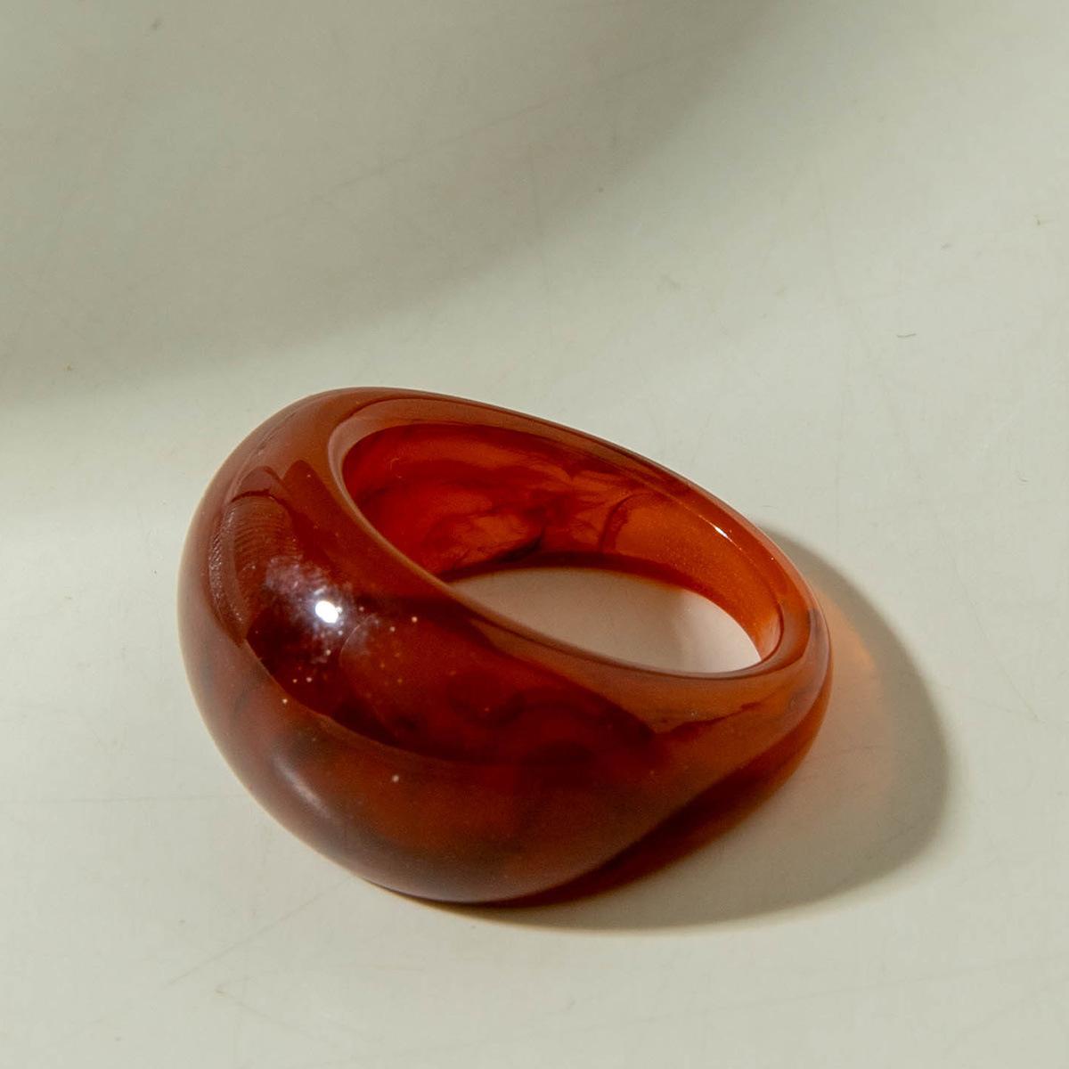 

Accessories Geometric Punk Style Retro Ring, Glossy Acrylic Ring Ring Wholesale