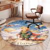Custom Name The Little Prince Printed Round Rug Carpet Chair Rug Area Rug Entryway Doormats,for Office Chair Living Room Bedroom Kitchen Room.