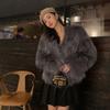 Autumn Long Sleeve Loose Plush Fox Fur Coats Women Fashion Soft Warm Short Winter Jackets Women Tops Solid Elegant Street Loose Lady Jacket Coat 25878