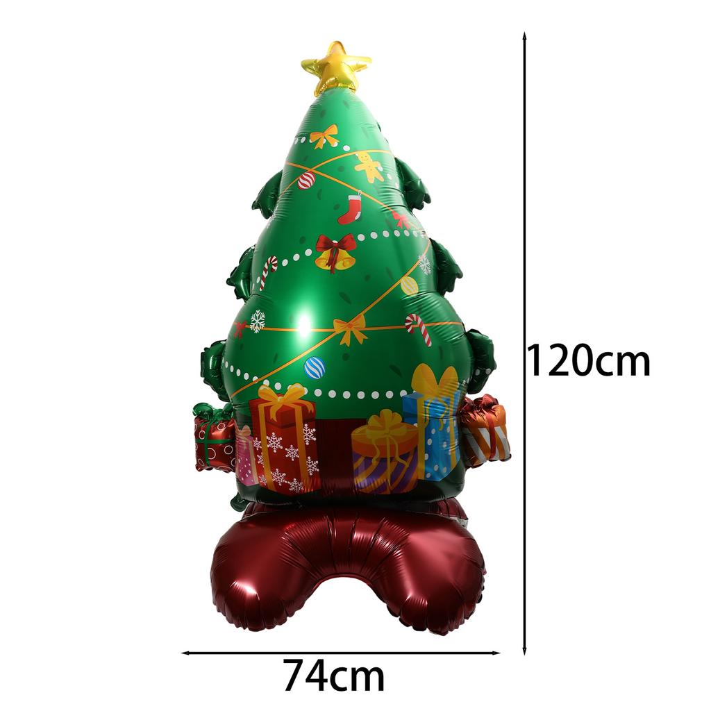 Große Stehende Ballons Weihnachtsthema Weihnachtsmann Weihnachtsbaum Schneemann Lebkuchenmann Aluminiumfolienballon Neujahrsparty Deko