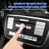 Auto Mittelkonsole CD Multimedia Tasten Aufkleber Zierleiste für Mercedes Benz A B Klasse GLA 250 CLA CLS GLE GLS W176 W246 X156 Sticker