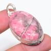 Natural Rhodochrosite Gemstone 925 Sterling Silver Jewelry Pendant 2.01" AP-14163