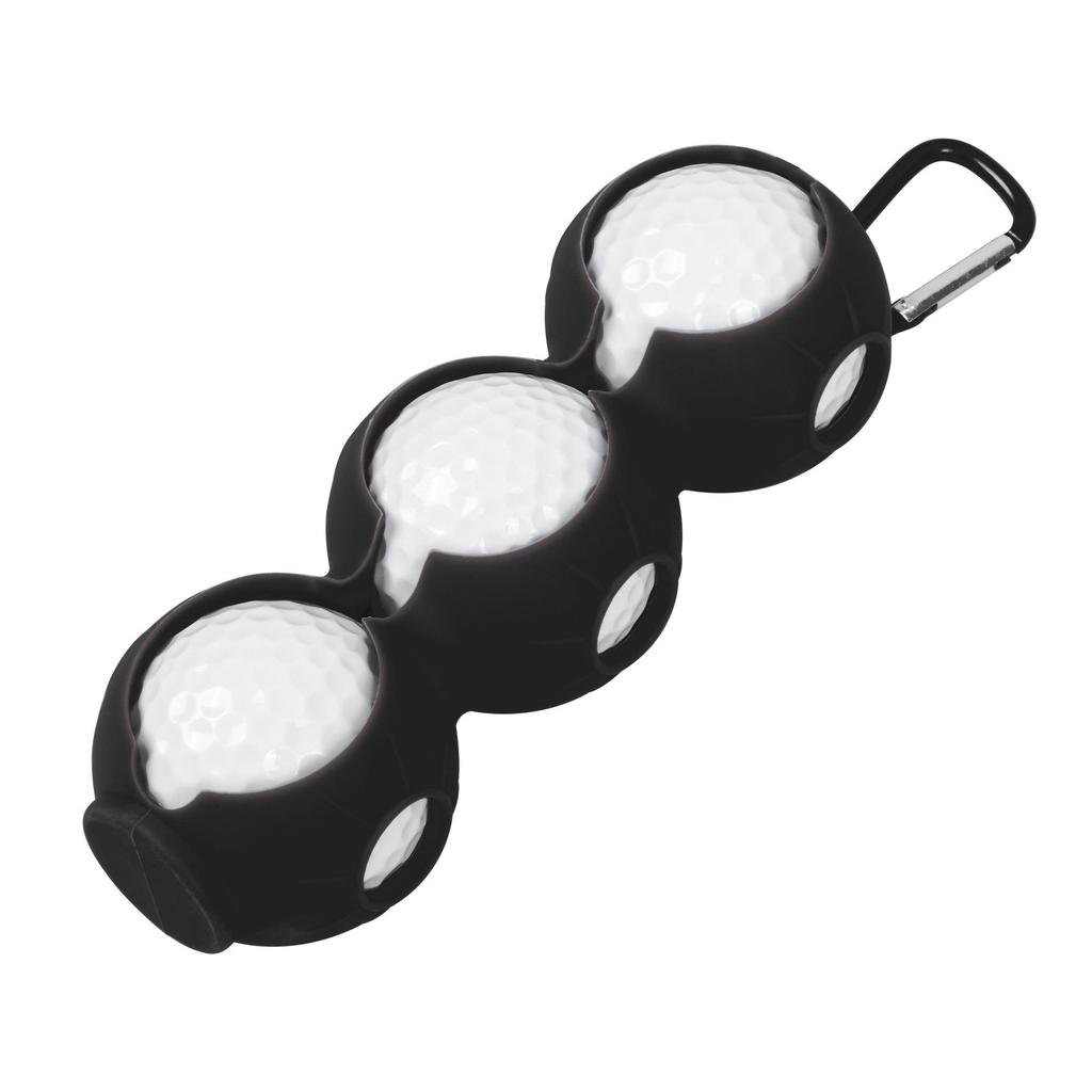 Portable 3-Ball Silicone Golf Case Golf Ball Protector
