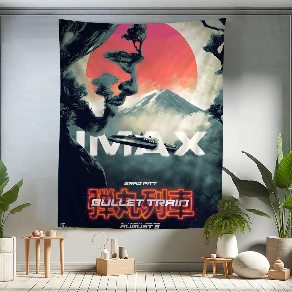 High Quality Bullet Train Movie Cartoon Tapestry Art Science Fiction Room Home Decor Art Home Decor