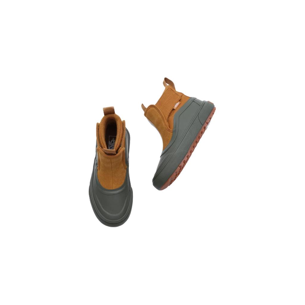 Vans Slip-On Round Toe Comfortable Shock Absorbing Durable High-Top Casual Shoes Kids Casual Shoes Gray Brown VN0A5HZ6BGS