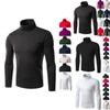 Classic Mens Slim Fit High Neck Knitted Sweater Comfortable Turtleneck Jumper