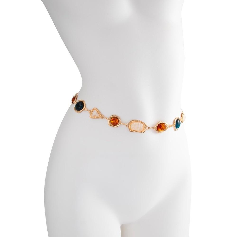 Gold Link Body Chain Color Mix Body Jewelry Fashion Belly Belt Party Event