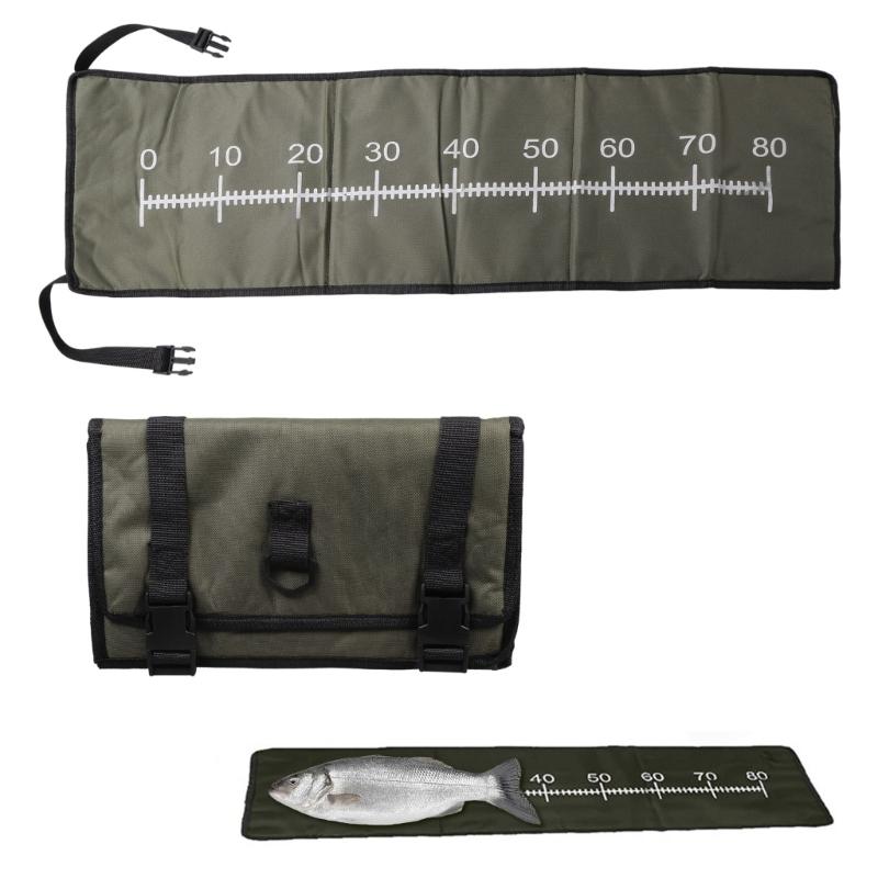 Landing Mat Fishing Gear for Anglers Portable Fish Protections Pad Foldable Fishing Unhooking Mat with Measuring Scale