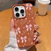Pink Floral Bowknot Case For Samsung Galaxy A07 A36 5G A26 A06 A16 A15 A25 A55 A35 A54 A14 A34 A24 A32 A52 A72 A53 A33 A05 A05S