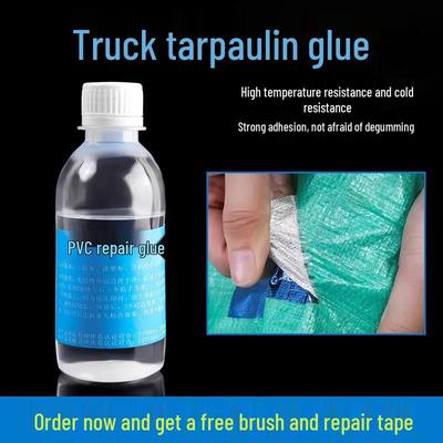 PVC Tarpaulin Repair Kit: Glue & Scraper for Leak and Hole Fixing