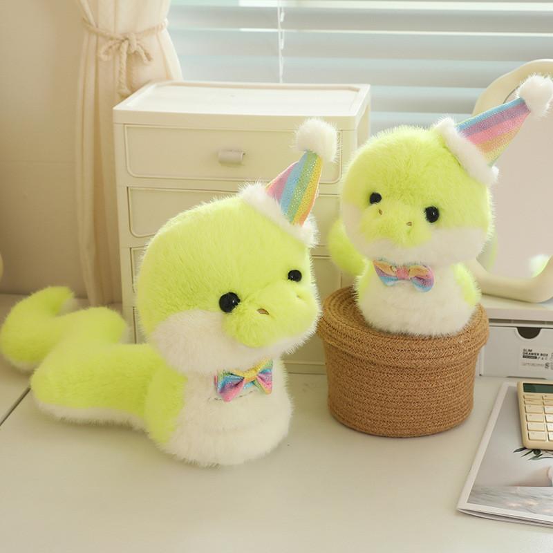 Cute Creative Birthday Snake Plush Toy Adorable Soft Snake Doll For Kids Gift