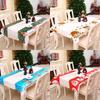 Santa Xmas Bell Tablecloth With Flame Retardant Features And Classic Appeal For Festive Decor