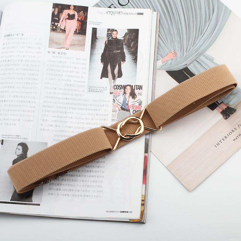 Lazy Belt Elastischer Elastischer Jeansgürtel Damen Dekoratives Taillensiegel Kein Stanzen