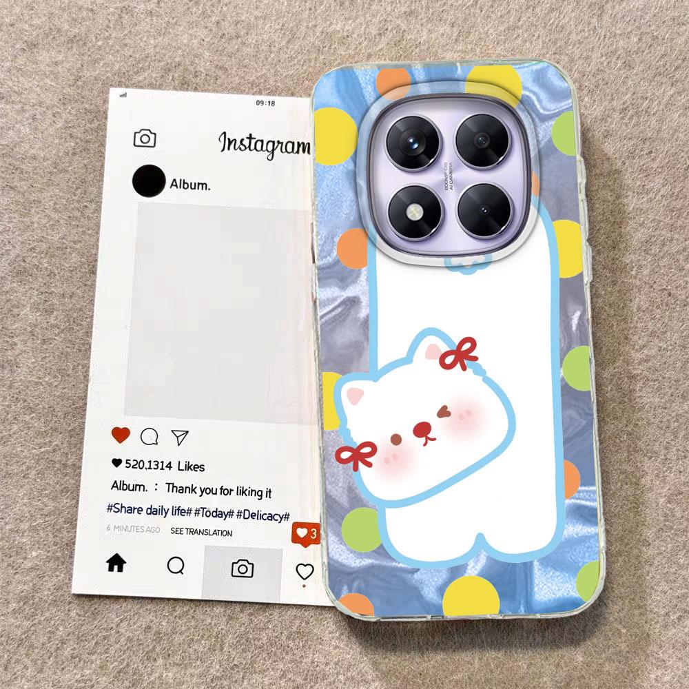 Cute Cartoon Duck Cat Phone Case Phone Case for Xiaomi Redmi Note 14 13 Pro 14C 13C 14T 13T A5 A4 A3 Silicone Shell Back Cover